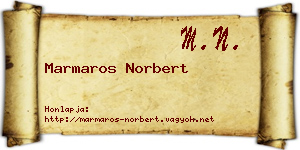 Marmaros Norbert névjegykártya